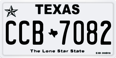 TX license plate CCB7082