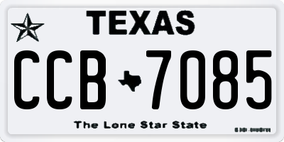 TX license plate CCB7085