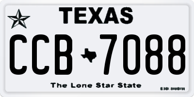 TX license plate CCB7088