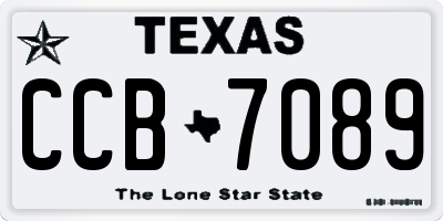 TX license plate CCB7089