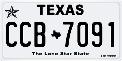 TX license plate CCB7091