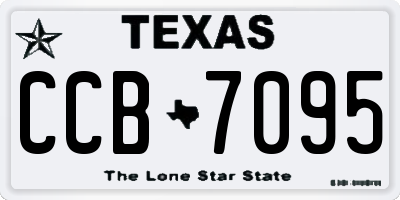 TX license plate CCB7095