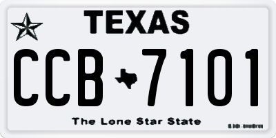 TX license plate CCB7101