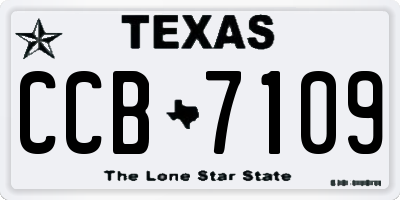 TX license plate CCB7109