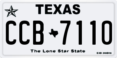 TX license plate CCB7110