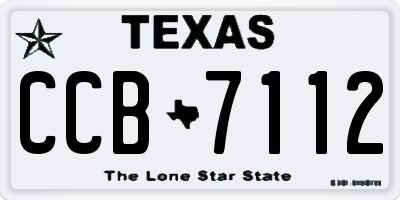 TX license plate CCB7112