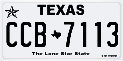 TX license plate CCB7113