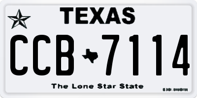 TX license plate CCB7114