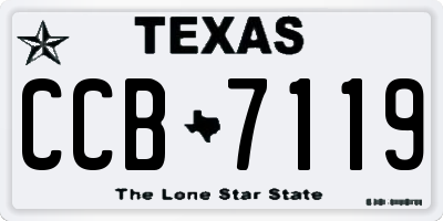 TX license plate CCB7119