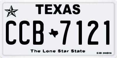 TX license plate CCB7121