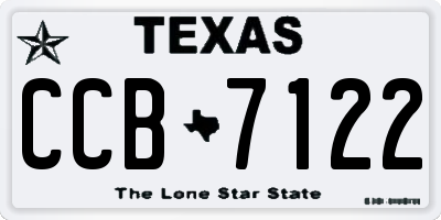 TX license plate CCB7122
