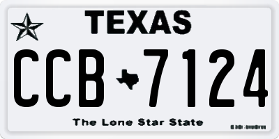TX license plate CCB7124