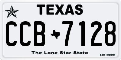 TX license plate CCB7128