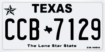 TX license plate CCB7129