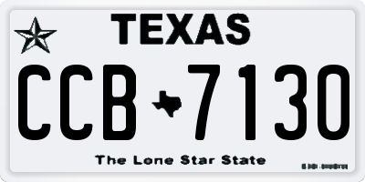TX license plate CCB7130