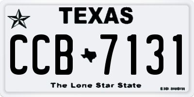 TX license plate CCB7131