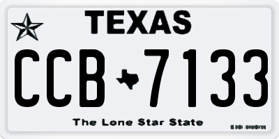 TX license plate CCB7133