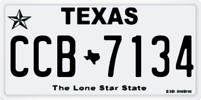 TX license plate CCB7134
