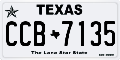 TX license plate CCB7135