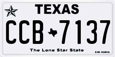 TX license plate CCB7137