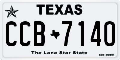 TX license plate CCB7140