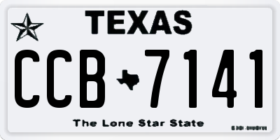 TX license plate CCB7141