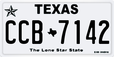 TX license plate CCB7142