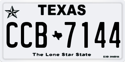 TX license plate CCB7144