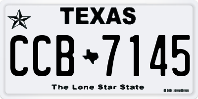 TX license plate CCB7145