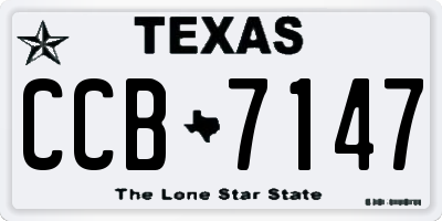 TX license plate CCB7147