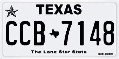 TX license plate CCB7148