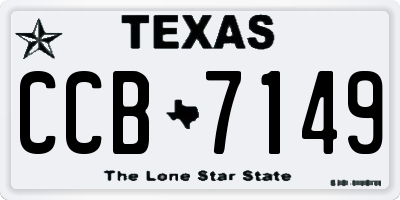 TX license plate CCB7149
