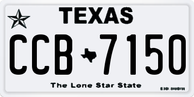 TX license plate CCB7150