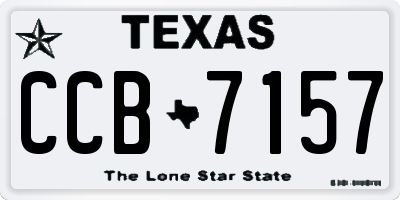 TX license plate CCB7157