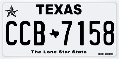 TX license plate CCB7158
