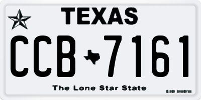TX license plate CCB7161