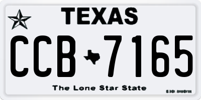 TX license plate CCB7165
