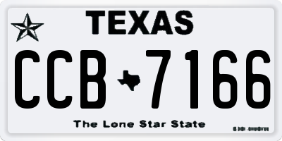 TX license plate CCB7166