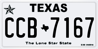 TX license plate CCB7167