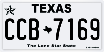TX license plate CCB7169