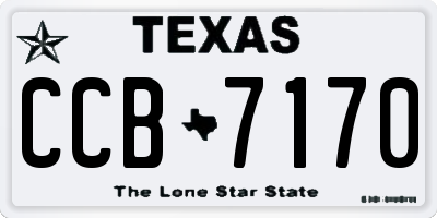TX license plate CCB7170