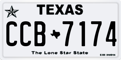 TX license plate CCB7174