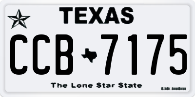 TX license plate CCB7175