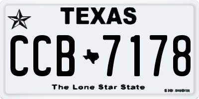 TX license plate CCB7178