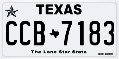 TX license plate CCB7183