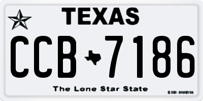 TX license plate CCB7186