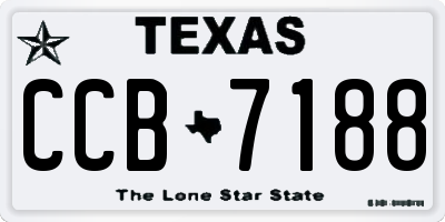 TX license plate CCB7188