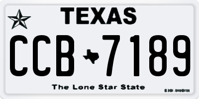 TX license plate CCB7189