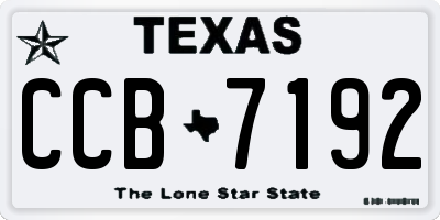 TX license plate CCB7192