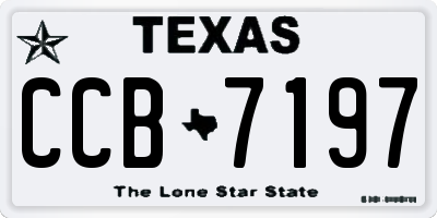 TX license plate CCB7197